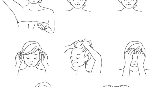 頭を丸く丸く整える